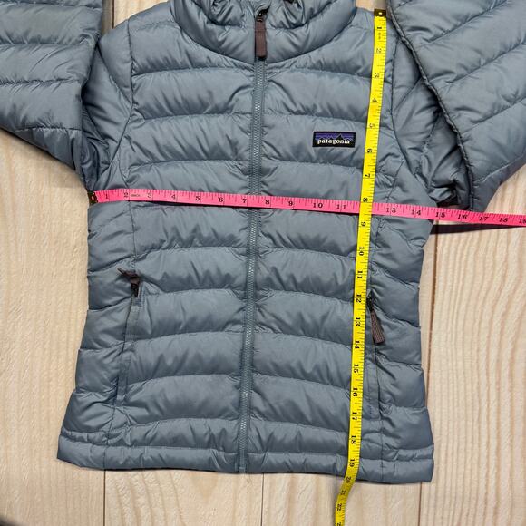 Patagonia Kids Size S (7-8) Duck Down Insulated Sweater Puffer Jacket Blue - Picture 5 of 9